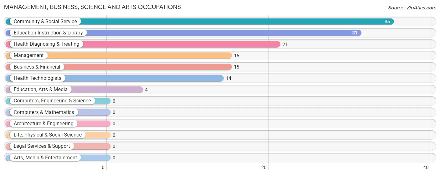 Management, Business, Science and Arts Occupations in De Kalb