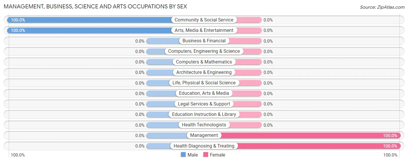 Management, Business, Science and Arts Occupations by Sex in Durant