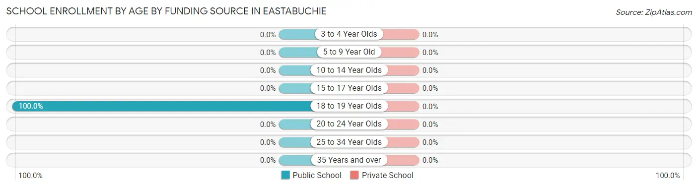 School Enrollment by Age by Funding Source in Eastabuchie