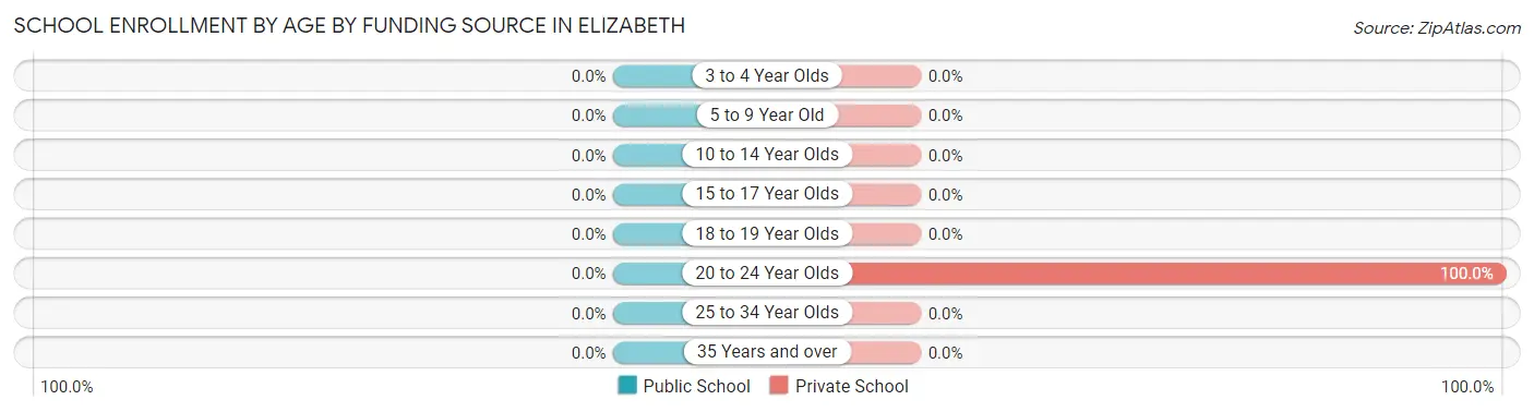 School Enrollment by Age by Funding Source in Elizabeth