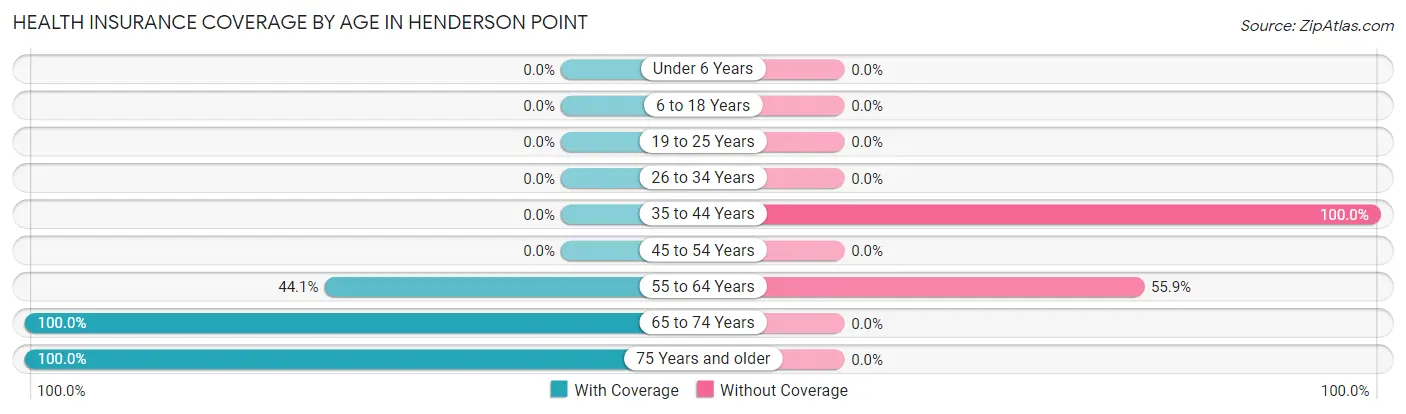 Health Insurance Coverage by Age in Henderson Point