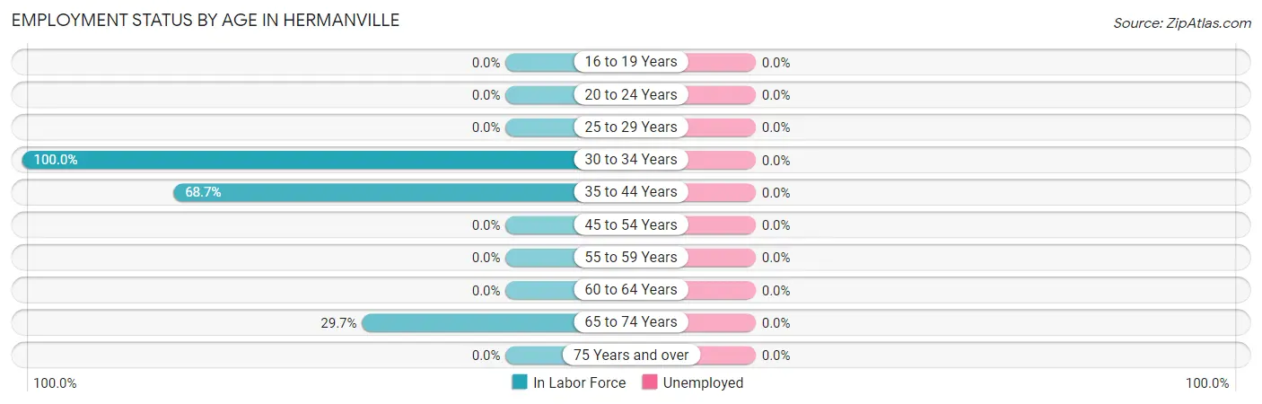 Employment Status by Age in Hermanville