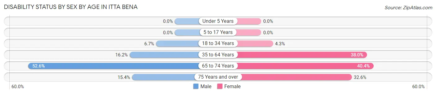 Disability Status by Sex by Age in Itta Bena
