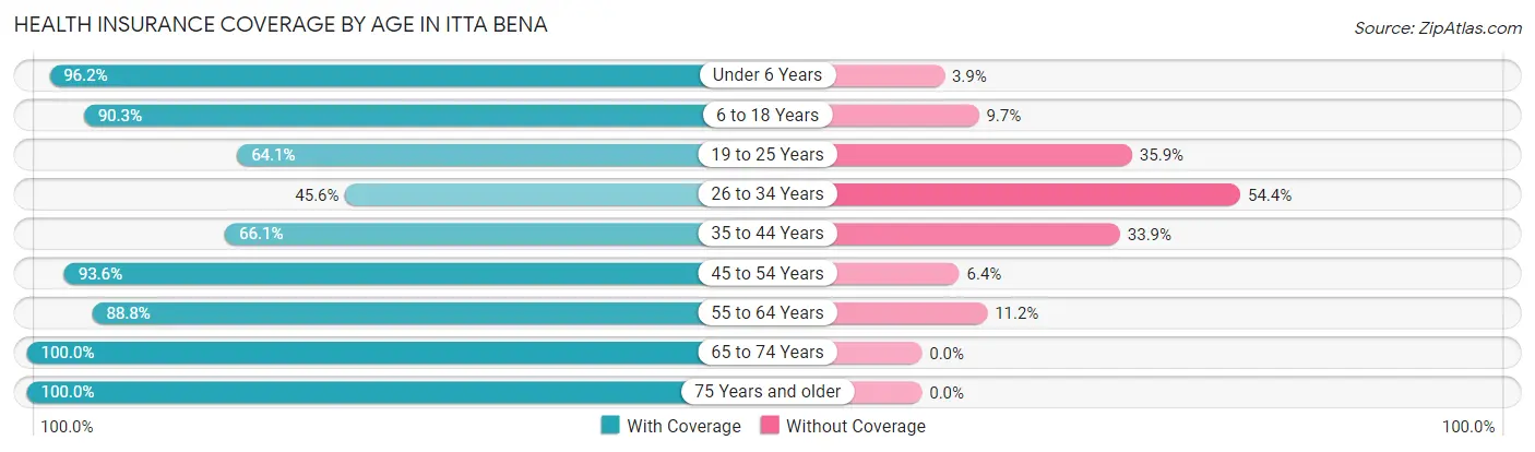 Health Insurance Coverage by Age in Itta Bena