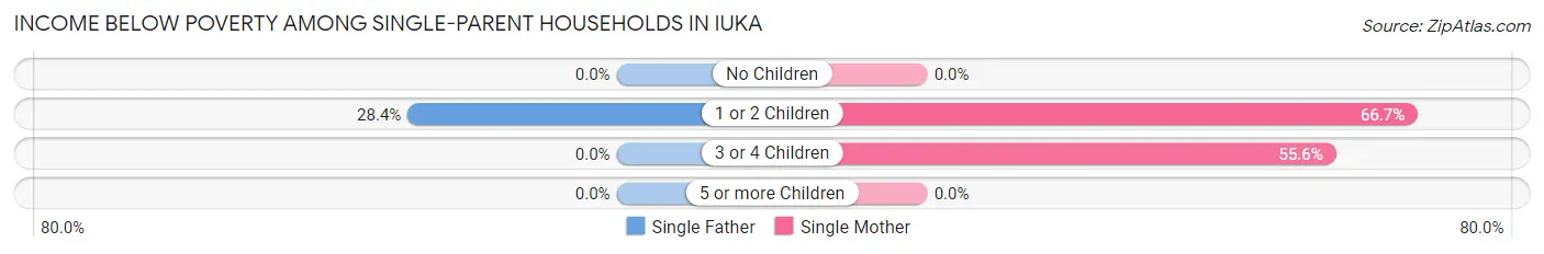 Income Below Poverty Among Single-Parent Households in Iuka