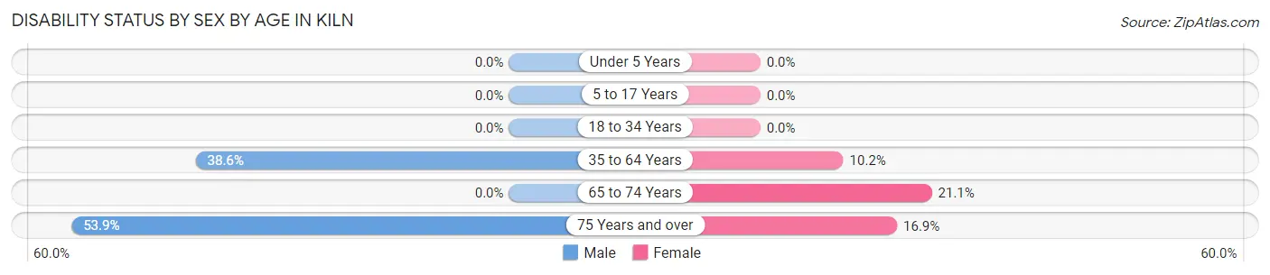 Disability Status by Sex by Age in Kiln
