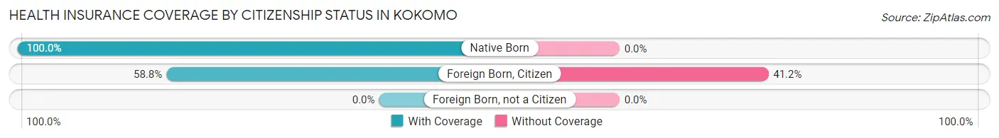 Health Insurance Coverage by Citizenship Status in Kokomo