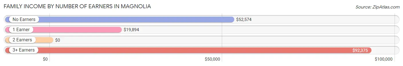 Family Income by Number of Earners in Magnolia