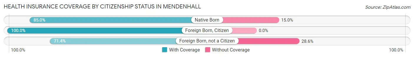 Health Insurance Coverage by Citizenship Status in Mendenhall