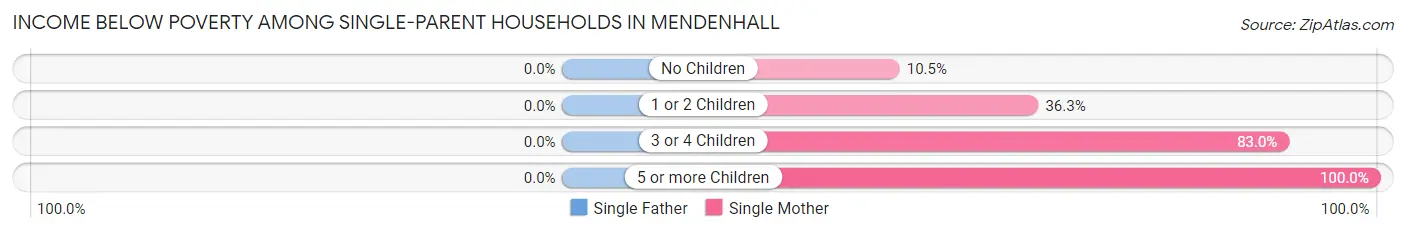 Income Below Poverty Among Single-Parent Households in Mendenhall
