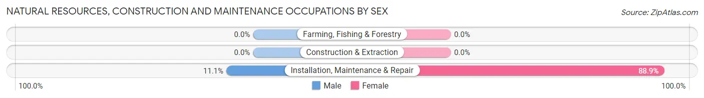 Natural Resources, Construction and Maintenance Occupations by Sex in Moorhead