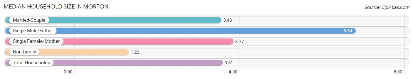 Median Household Size in Morton