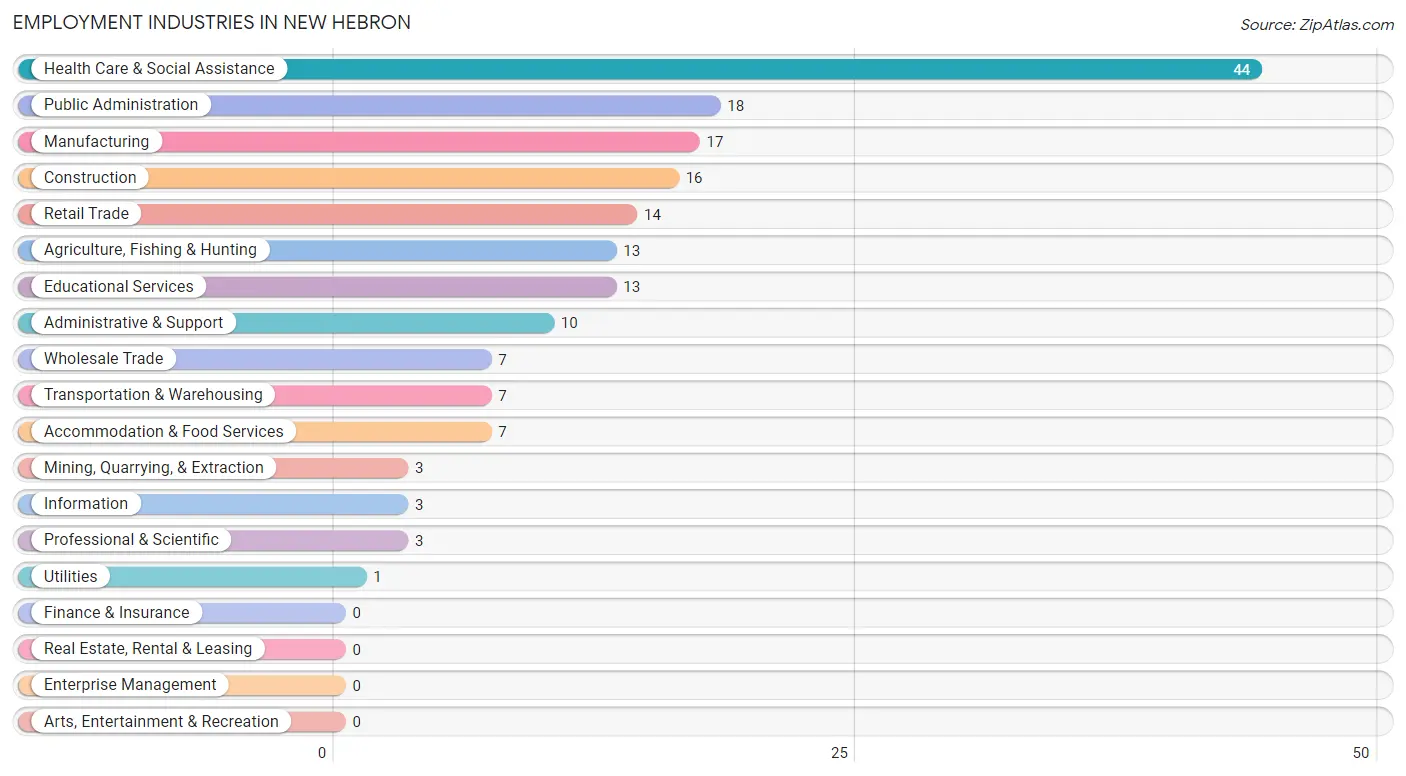 Employment Industries in New Hebron