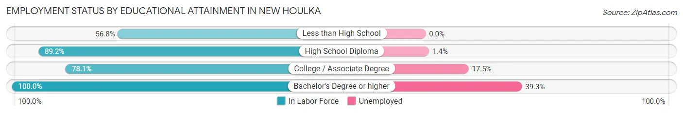 Employment Status by Educational Attainment in New Houlka