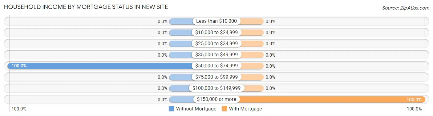 Household Income by Mortgage Status in New Site