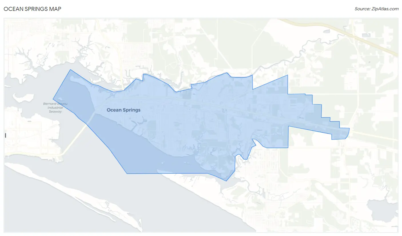 Ocean Springs Map