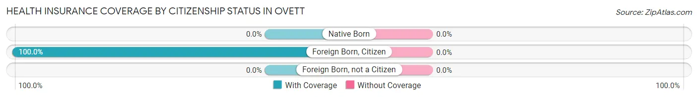 Health Insurance Coverage by Citizenship Status in Ovett