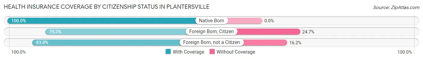 Health Insurance Coverage by Citizenship Status in Plantersville