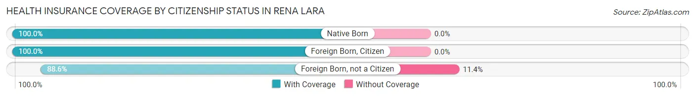 Health Insurance Coverage by Citizenship Status in Rena Lara