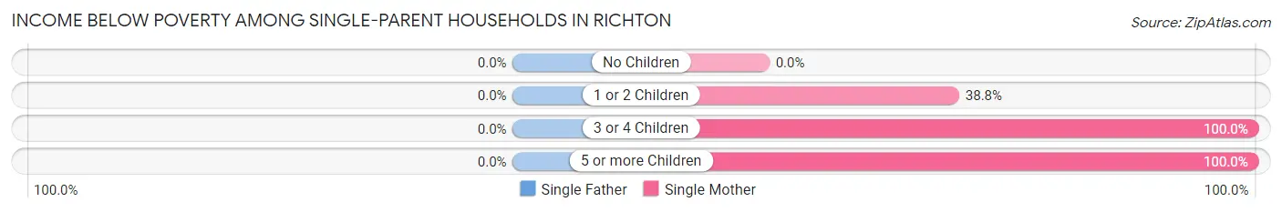 Income Below Poverty Among Single-Parent Households in Richton