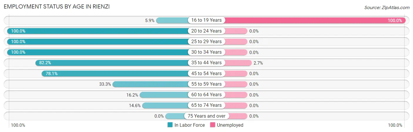 Employment Status by Age in Rienzi