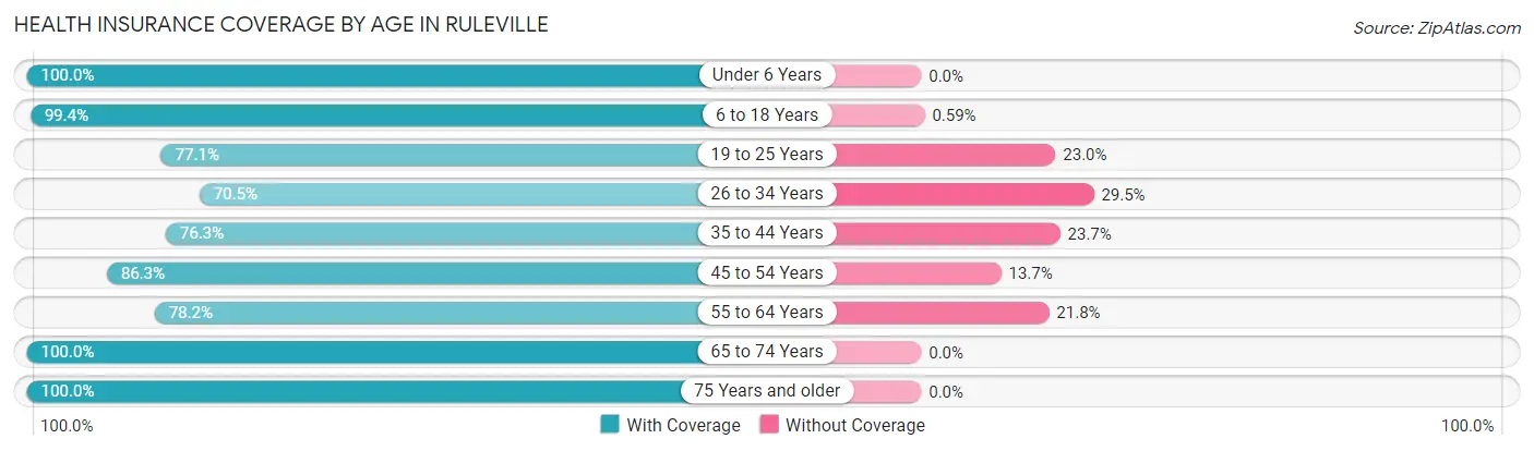Health Insurance Coverage by Age in Ruleville