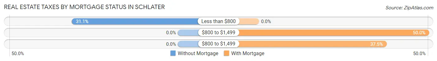 Real Estate Taxes by Mortgage Status in Schlater