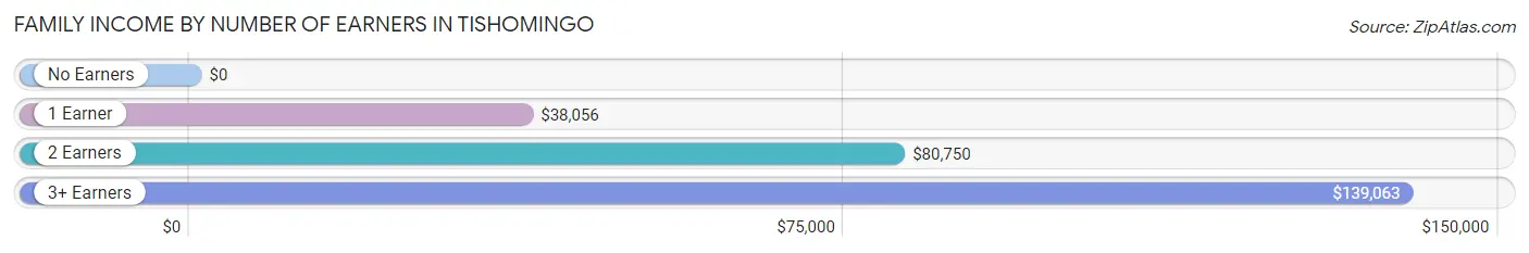 Family Income by Number of Earners in Tishomingo