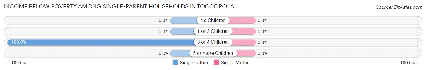 Income Below Poverty Among Single-Parent Households in Toccopola