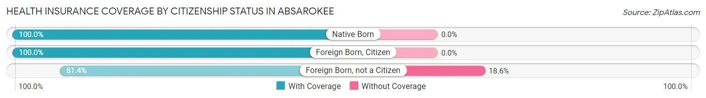 Health Insurance Coverage by Citizenship Status in Absarokee