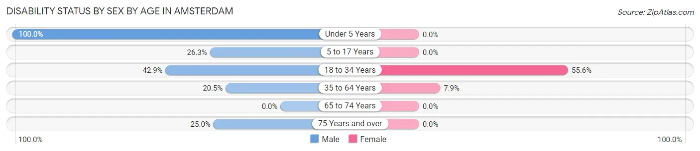Disability Status by Sex by Age in Amsterdam