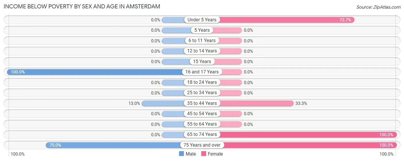 Income Below Poverty by Sex and Age in Amsterdam