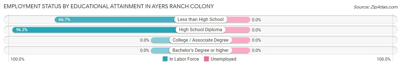 Employment Status by Educational Attainment in Ayers Ranch Colony