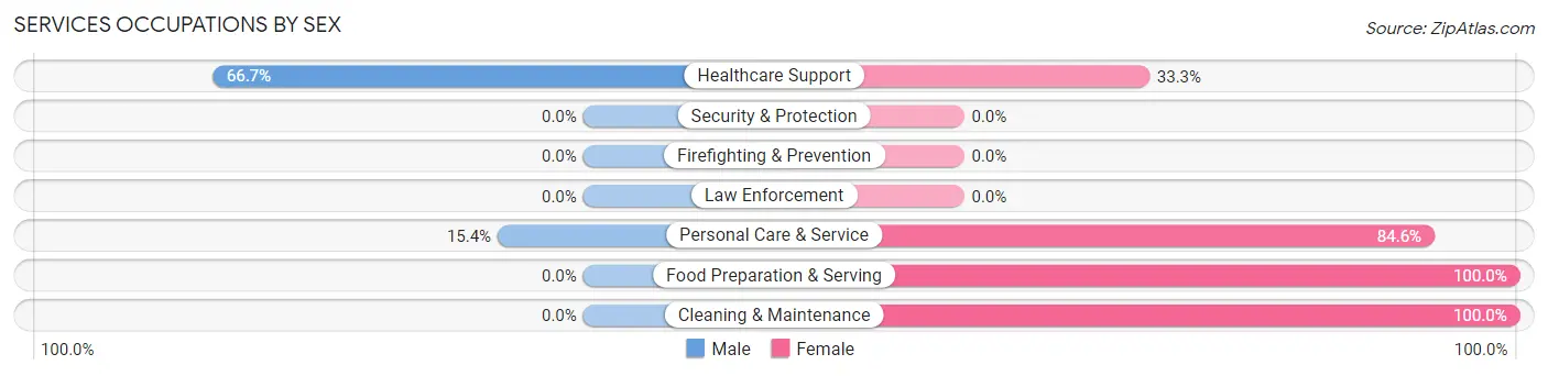 Services Occupations by Sex in Bainville