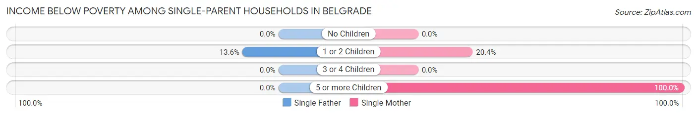 Income Below Poverty Among Single-Parent Households in Belgrade