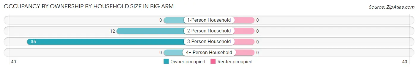 Occupancy by Ownership by Household Size in Big Arm