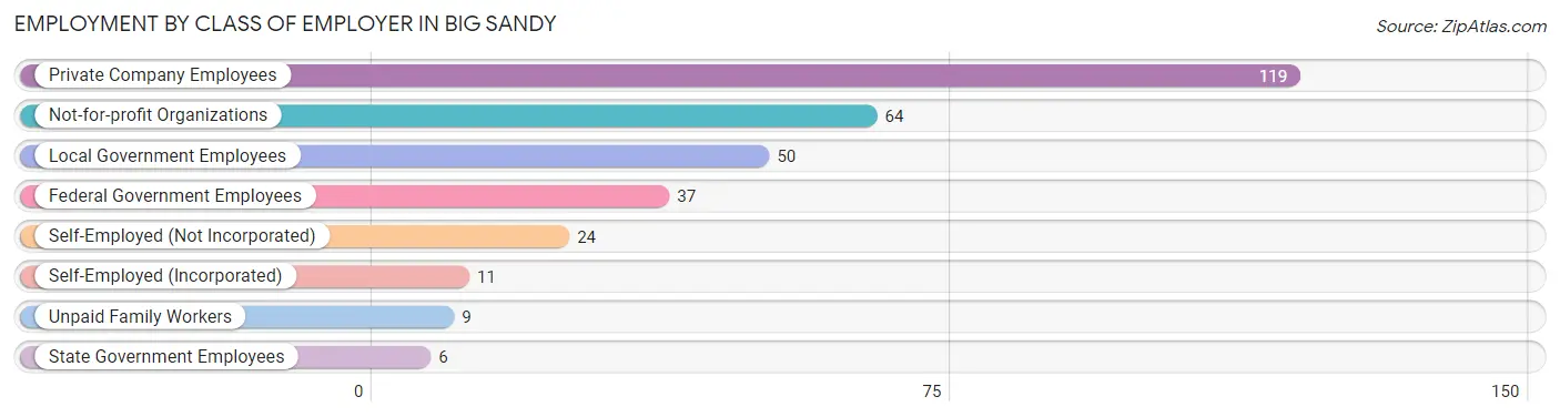 Employment by Class of Employer in Big Sandy