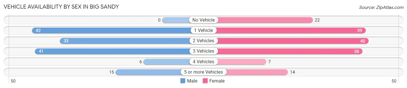 Vehicle Availability by Sex in Big Sandy