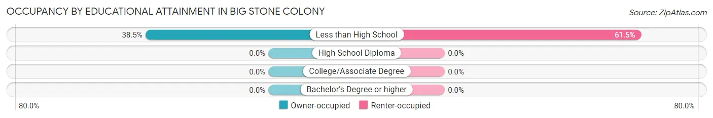 Occupancy by Educational Attainment in Big Stone Colony