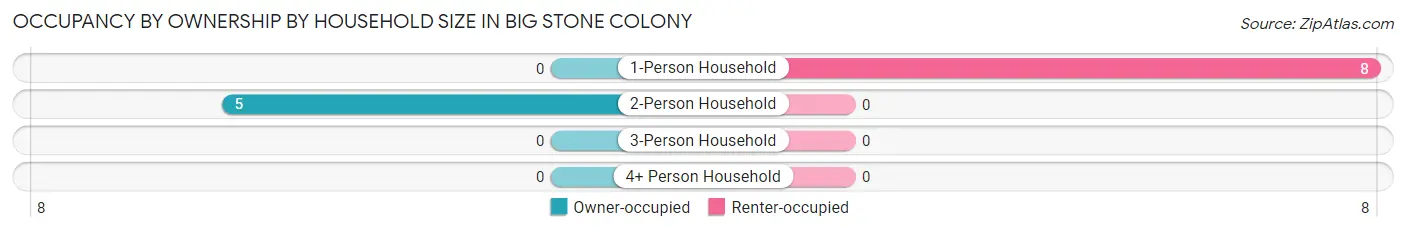 Occupancy by Ownership by Household Size in Big Stone Colony