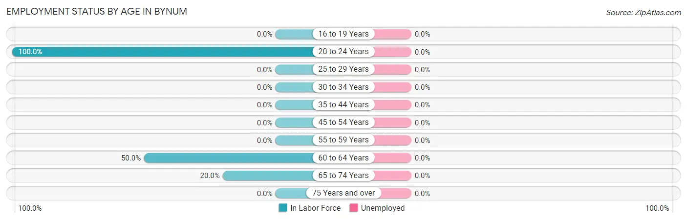 Employment Status by Age in Bynum