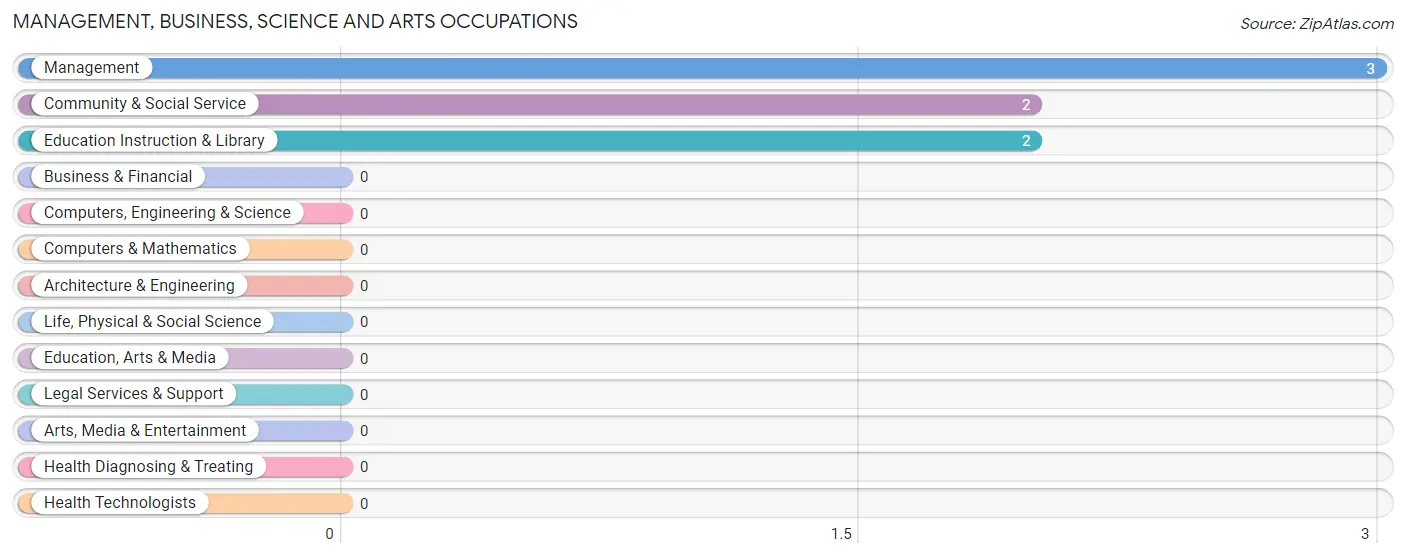 Management, Business, Science and Arts Occupations in Crane