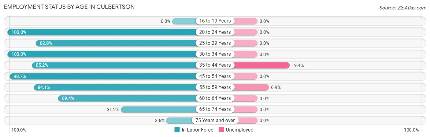 Employment Status by Age in Culbertson