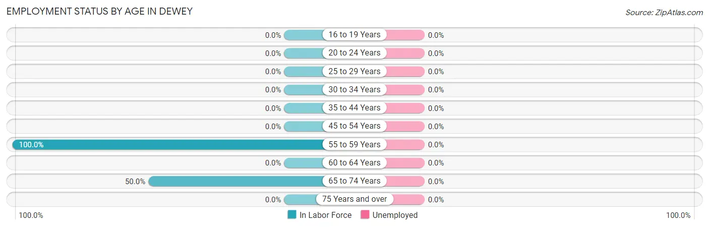 Employment Status by Age in Dewey