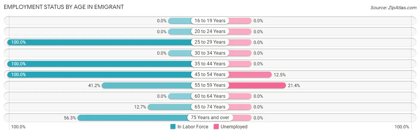 Employment Status by Age in Emigrant