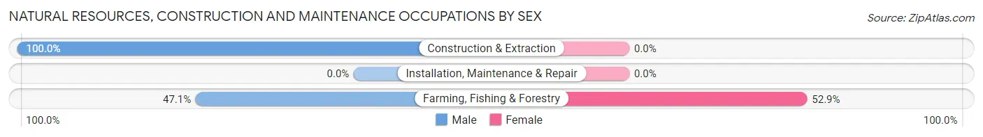 Natural Resources, Construction and Maintenance Occupations by Sex in Fortine