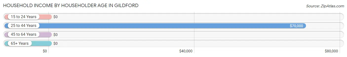 Household Income by Householder Age in Gildford