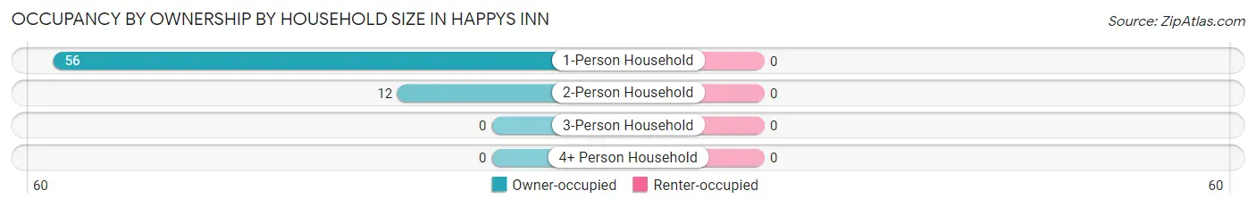 Occupancy by Ownership by Household Size in Happys Inn