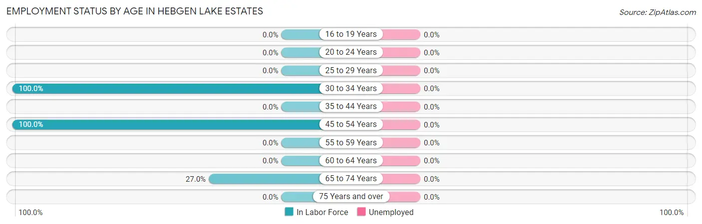 Employment Status by Age in Hebgen Lake Estates