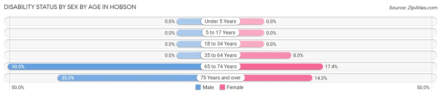 Disability Status by Sex by Age in Hobson